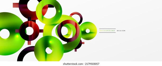 Fondo abstracto geométrico mínimo. Diseño de formas redondeadas, de líneas y de círculo. Plantilla de negocios de moda para tecno para papel de pared, banner, fondo o aterrizaje