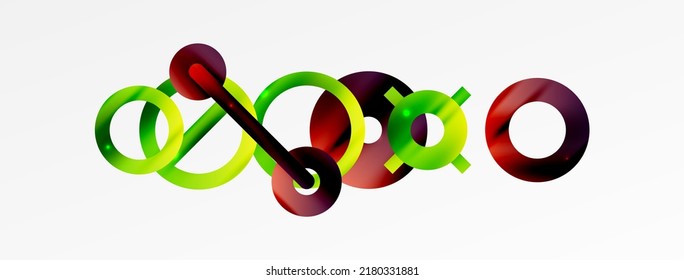 Minimaler geometrischer abstrakter Hintergrund. Kreislauf-, Linien- und Rundformen-Design. Trendy Techno Business Template für Tapete, Banner, Hintergrund oder Landung