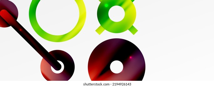 Fondo abstracto geométrico mínimo. Diseño de formas redondeadas, de líneas y de círculo. Plantilla de negocios de moda para tecno para papel de pared, banner, fondo o aterrizaje