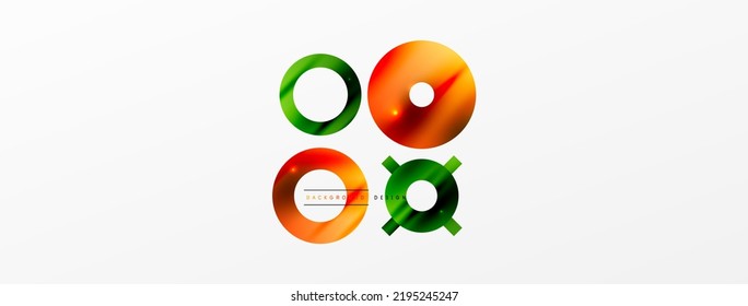 Minimal geometric abstract background. Circle, line and round shapes design. Trendy techno business template for wallpaper, banner, background or landing