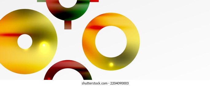 Minimal geometric abstract background. Circle, line and round shapes design. Trendy techno business template for wallpaper, banner, background or landing