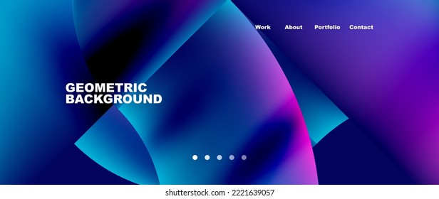 Minimal geometric abstract background. Circle and line design. Trendy techno business template for wallpaper, banner, background or landing