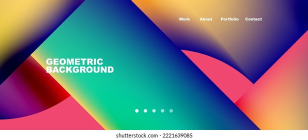 Minimal geometric abstract background. Circle and line design. Trendy techno business template for wallpaper, banner, background or landing