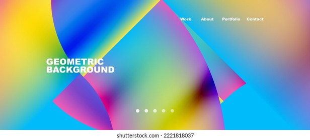 Minimal geometric abstract background. Circle and line design. Trendy techno business template for wallpaper, banner, background or landing