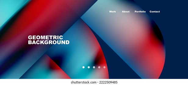 Minimal geometric abstract background. Circle and line design. Trendy techno business template for wallpaper, banner, background or landing