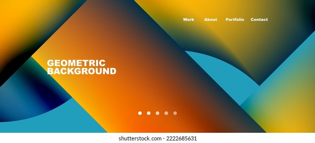 Minimal geometric abstract background. Circle and line design. Trendy techno business template for wallpaper, banner, background or landing