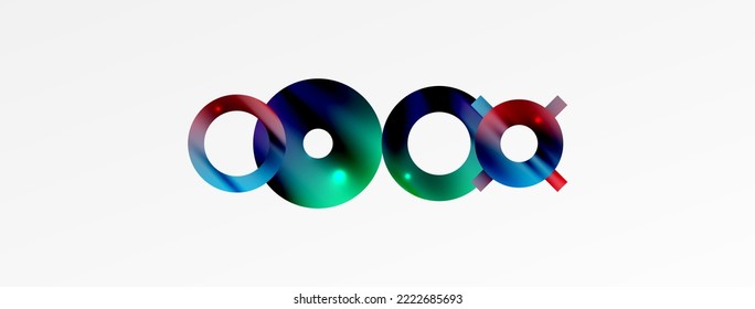 Minimal geometric abstract background. Circle, line and round shapes design. Trendy techno business template for wallpaper, banner, background or landing