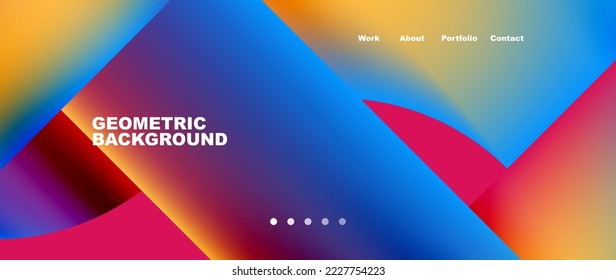 Minimal geometric abstract background. Circle and line design. Trendy techno business template for wallpaper, banner, background or landing