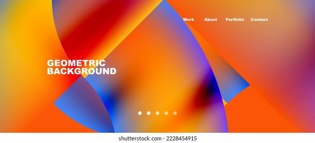 Minimal geometric abstract background. Circle and line design. Trendy techno business template for wallpaper, banner, background or landing