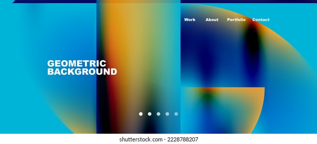 Minimal geometric abstract background. Circle and line design. Trendy techno business template for wallpaper, banner, background or landing