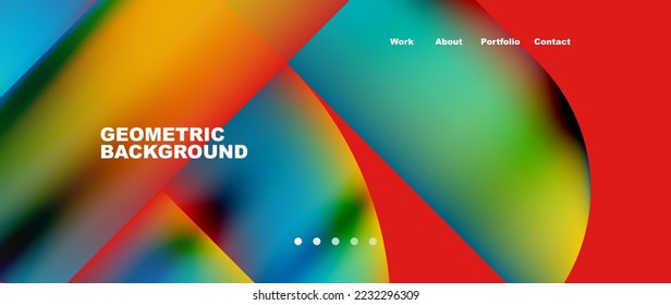 Minimal geometric abstract background. Circle and line design. Trendy techno business template for wallpaper, banner, background or landing
