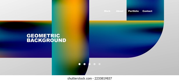 Minimal geometric abstract background. Circle and line design. Trendy techno business template for wallpaper, banner, background or landing