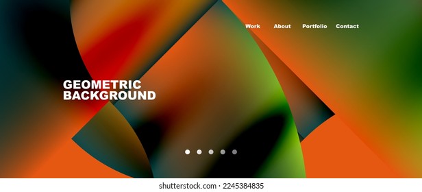 Minimal geometric abstract background. Circle and line design. Trendy techno business template for wallpaper, banner, background or landing