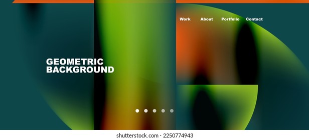 Minimal geometric abstract background. Circle and line design. Trendy techno business template for wallpaper, banner, background or landing