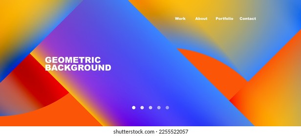 Minimal geometric abstract background. Circle and line design. Trendy techno business template for wallpaper, banner, background or landing