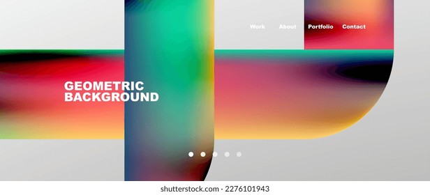 Minimal geometric abstract background. Circle and line design. Trendy techno business template for wallpaper, banner, background or landing