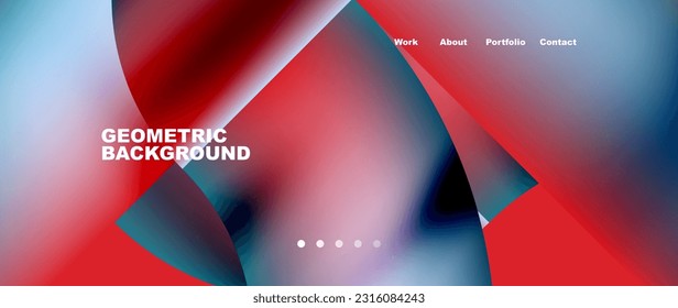 Minimal geometric abstract background. Circle and line design. Trendy techno business template for wallpaper, banner, background or landing