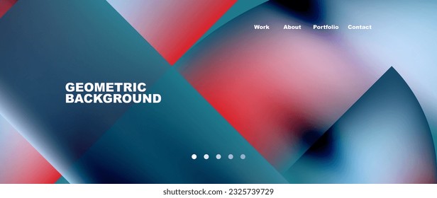 Minimal geometric abstract background. Circle and line design. Trendy techno business template for wallpaper, banner, background or landing