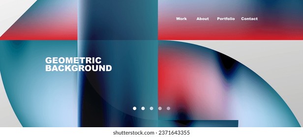 Minimal geometric abstract background. Circle and line design. Trendy techno business template for wallpaper, banner, background or landing