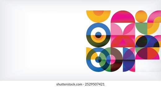 Fondo abstracto geométrico mínimo. Diseño cuadrado y triángulo de círculo. Plantilla de negocios techno de moda para Fondo de pantalla, Anuncio, fondo o aterrizaje
