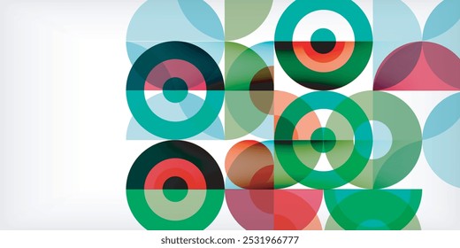Fundo abstrato geométrico mínimo. Círculo quadrado e design triângulo. Modelo de negócios da moda techno para papel de parede, banner, fundo ou pouso