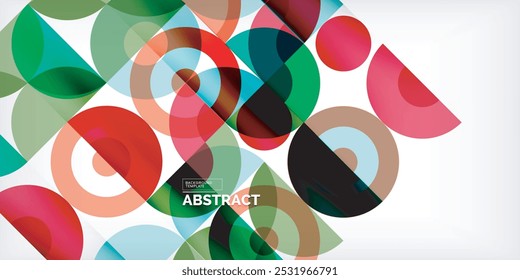 Fundo abstrato geométrico mínimo. Círculo quadrado e design triângulo. Modelo de negócios da moda techno para papel de parede, banner, fundo ou pouso