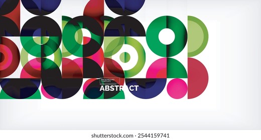 Fondo abstracto geométrico mínimo. Diseño cuadrado y triángulo de círculo. Plantilla de negocios techno de moda para Fondo de pantalla, Anuncio, fondo o aterrizaje