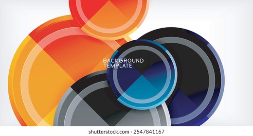 Fondo abstracto geométrico mínimo. Diseño de triángulo circular
