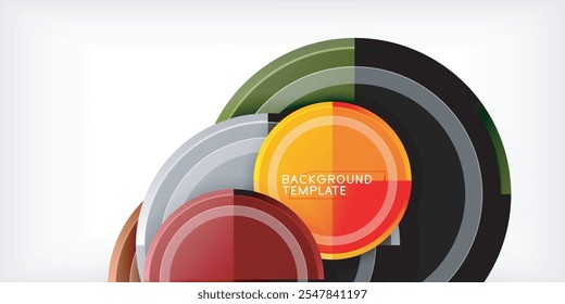 Fundo abstrato geométrico mínimo. Design de triângulo circular