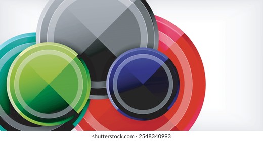 Fundo abstrato geométrico mínimo. Design de triângulo circular