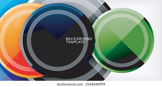 Fondo abstracto geométrico mínimo. Diseño de triángulo circular