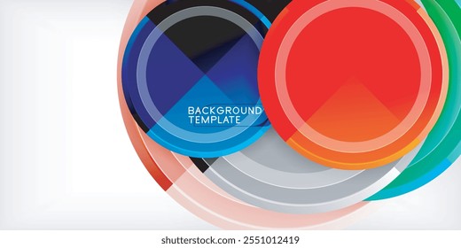 Minimal geometric abstract background. Circle triangle design