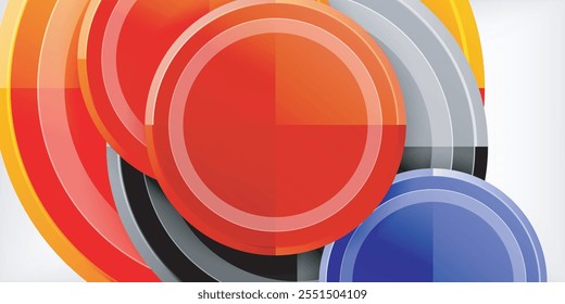 Minimal geometric abstract background. Circle triangle design