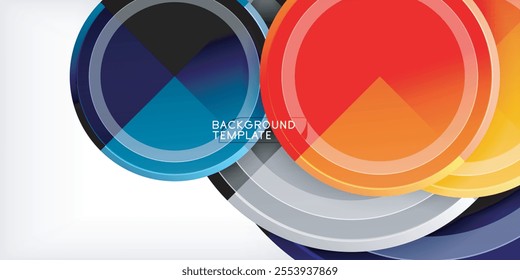 Minimal geometric abstract background. Circle triangle design