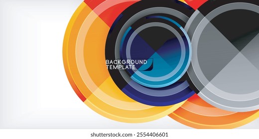 Minimal geometric abstract background. Circle triangle design