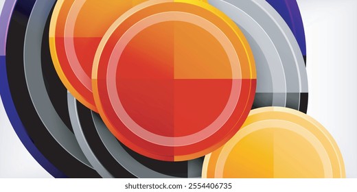 Minimal geometric abstract background. Circle triangle design