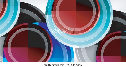 Minimal geometric abstract background. Circle triangle design