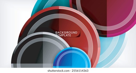 Minimal geometric abstract background. Circle triangle design