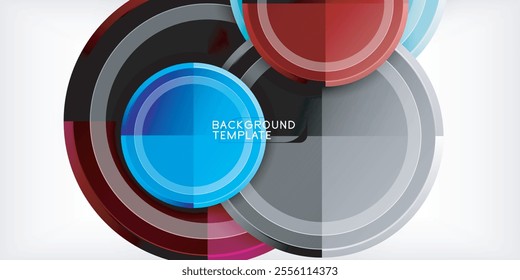 Minimal geometric abstract background. Circle triangle design