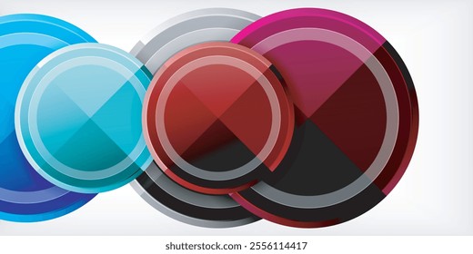 Minimal geometric abstract background. Circle triangle design