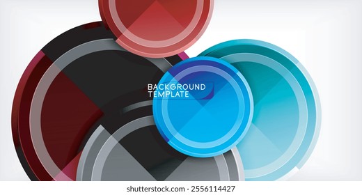 Minimal geometric abstract background. Circle triangle design