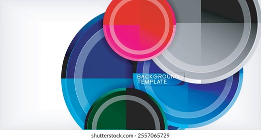 Minimal geometric abstract background. Circle triangle design