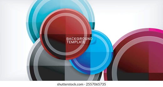 Minimal geometric abstract background. Circle triangle design