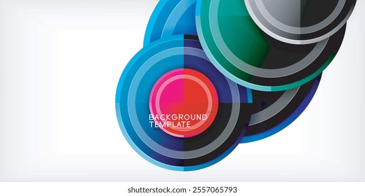 Minimal geometric abstract background. Circle triangle design