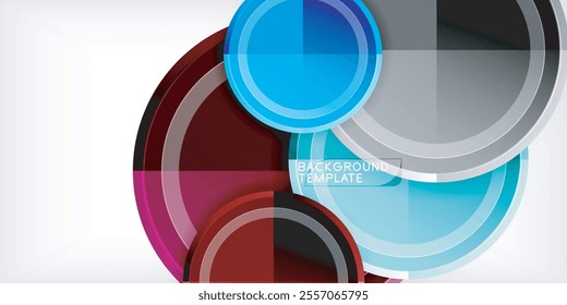 Minimal geometric abstract background. Circle triangle design