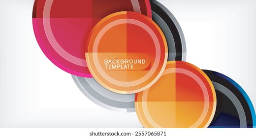 Minimal geometric abstract background. Circle triangle design