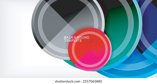 Minimal geometric abstract background. Circle triangle design
