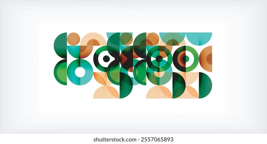 Minimal geometric abstract background. Circle square and triangle design. Trendy techno business template for wallpaper, banner, background or landing