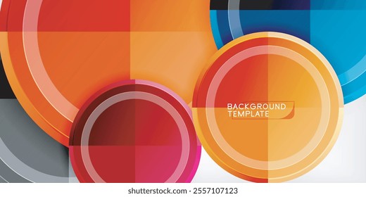 Minimal geometric abstract background. Circle triangle design