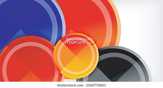 Minimal geometric abstract background. Circle triangle design